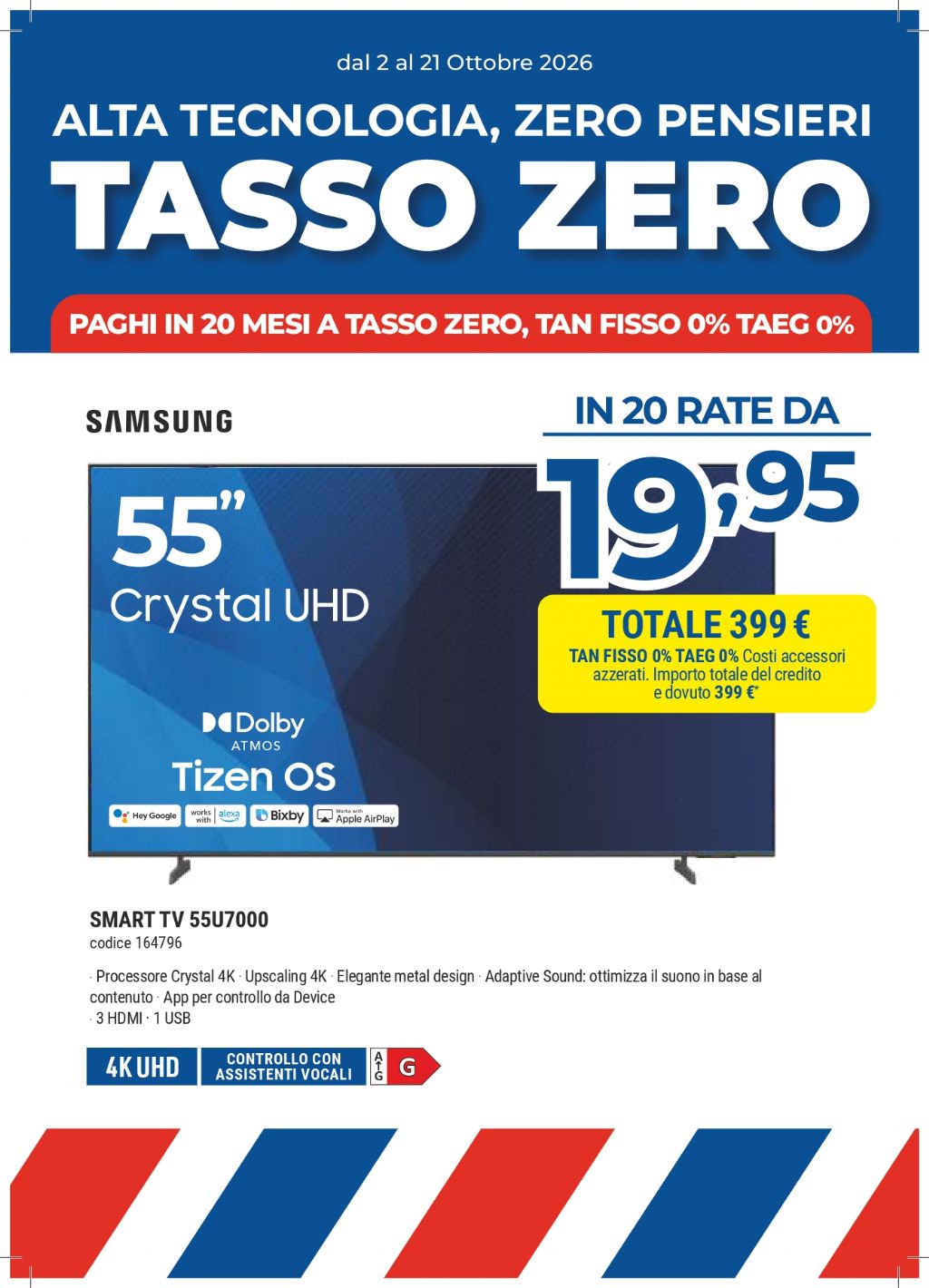 SAMSUNG 55U7000 4K CRYSTAL
